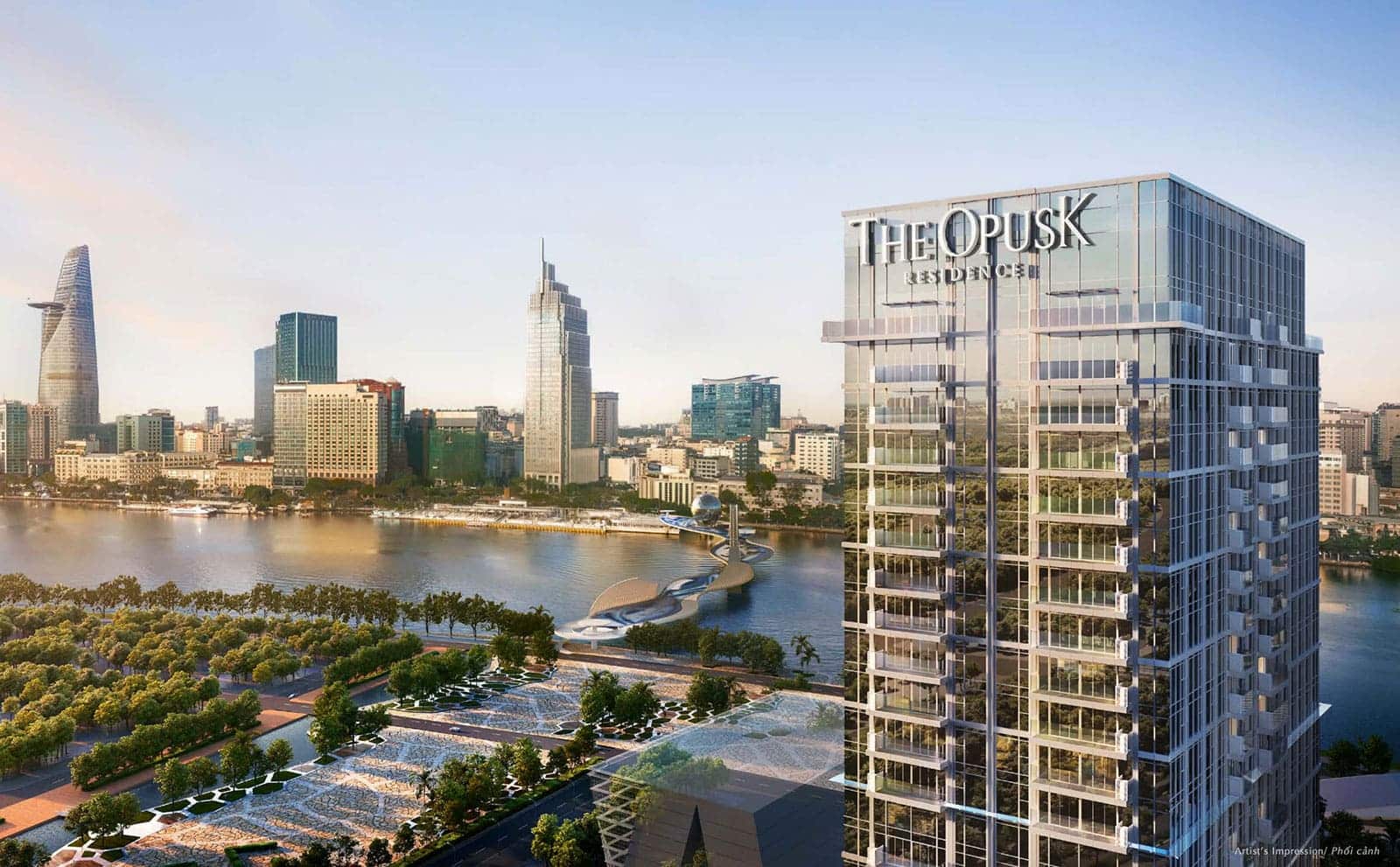 The OpusK - tổ hợp cuối thuộc dự án phức hợp Metropole Thủ Thiêm.