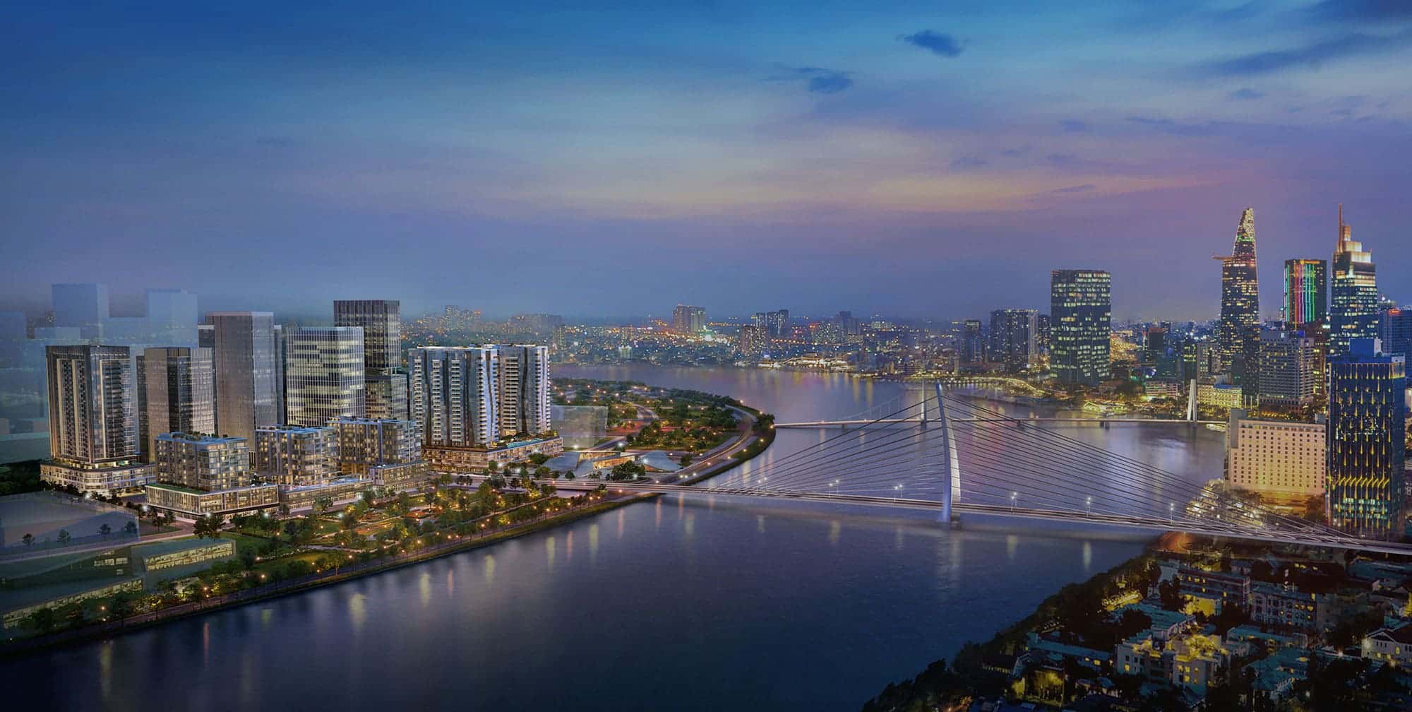 Dự án The Metropole Thủ Thiêm tọa lạc bên bờ sông Sài Gòn mang đến không gian sống lý tưởng cho cư dân.