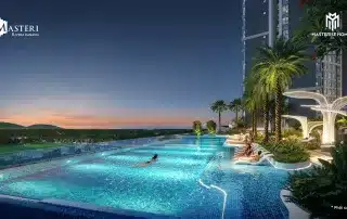 Bể bơi resort tại Masteri Rivera Đà Nẵng là nơi thư giãn lý tưởng với thiết kế hiện đại và tầm nhìn tuyệt đẹp.