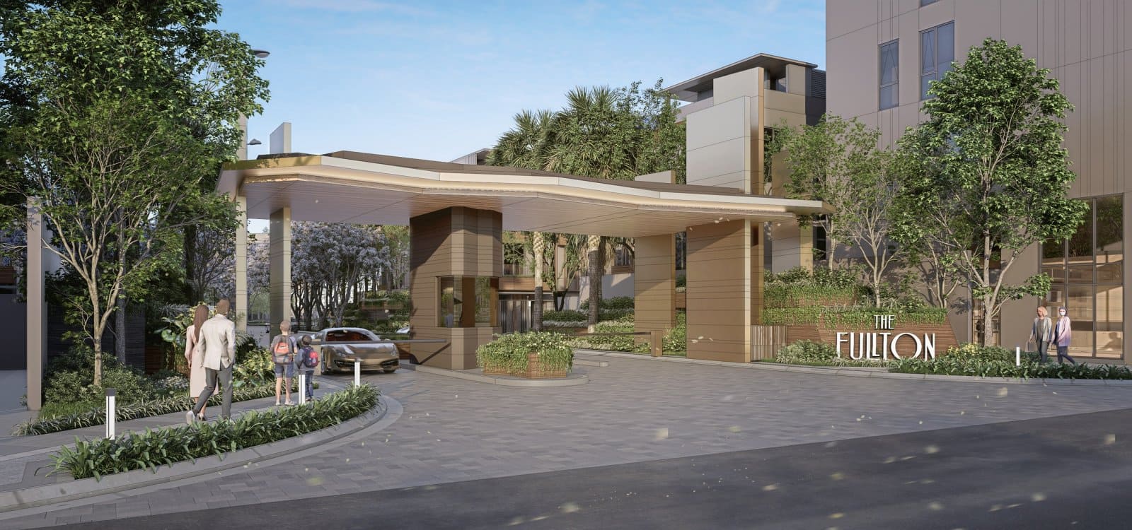 Cổng chào dự án The Fullton CapitaLand tại Vinhomes Ocean Park 3, Hưng Yên.