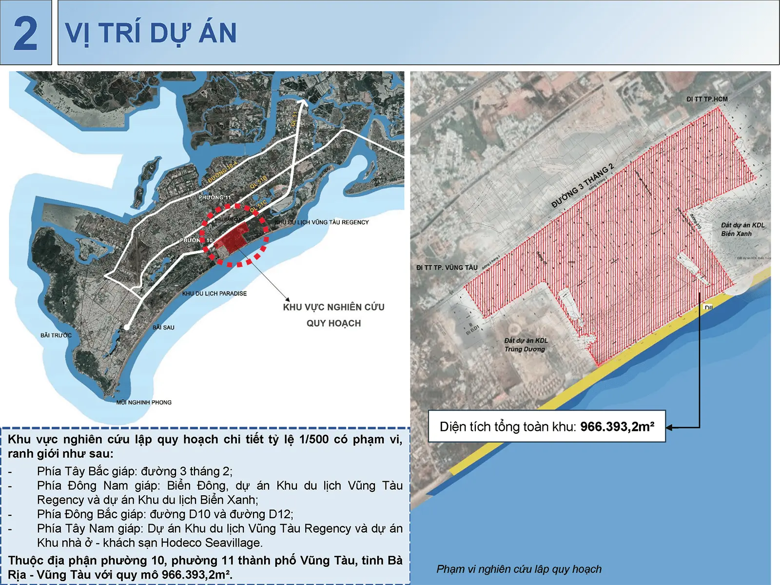 Vị trí đắc địa của dự án Sun Group Vũng Tàu trên đường 3 Tháng 2, phường 10, Vũng Tàu.