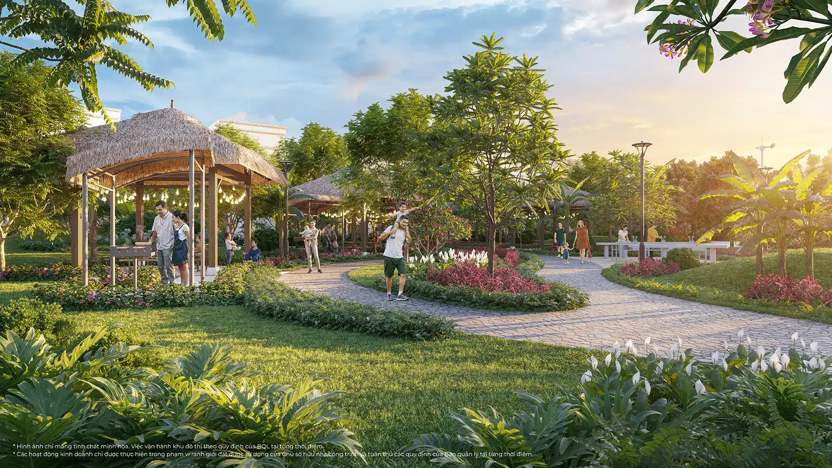 Không gian sống xanh mát tại Vinhomes Green City với nhiều tiện ích vượt trội và môi trường sinh thái lý tưởng.