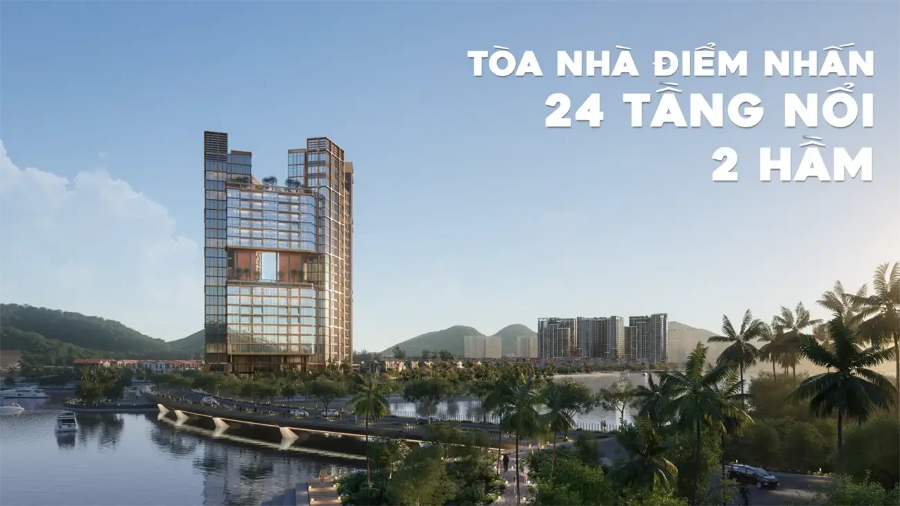 Tòa nhà biểu tượng cao 24 tầng, tọa lạc tại Charmora City ven sông, thuộc tập đoàn uy tín Sun Group.